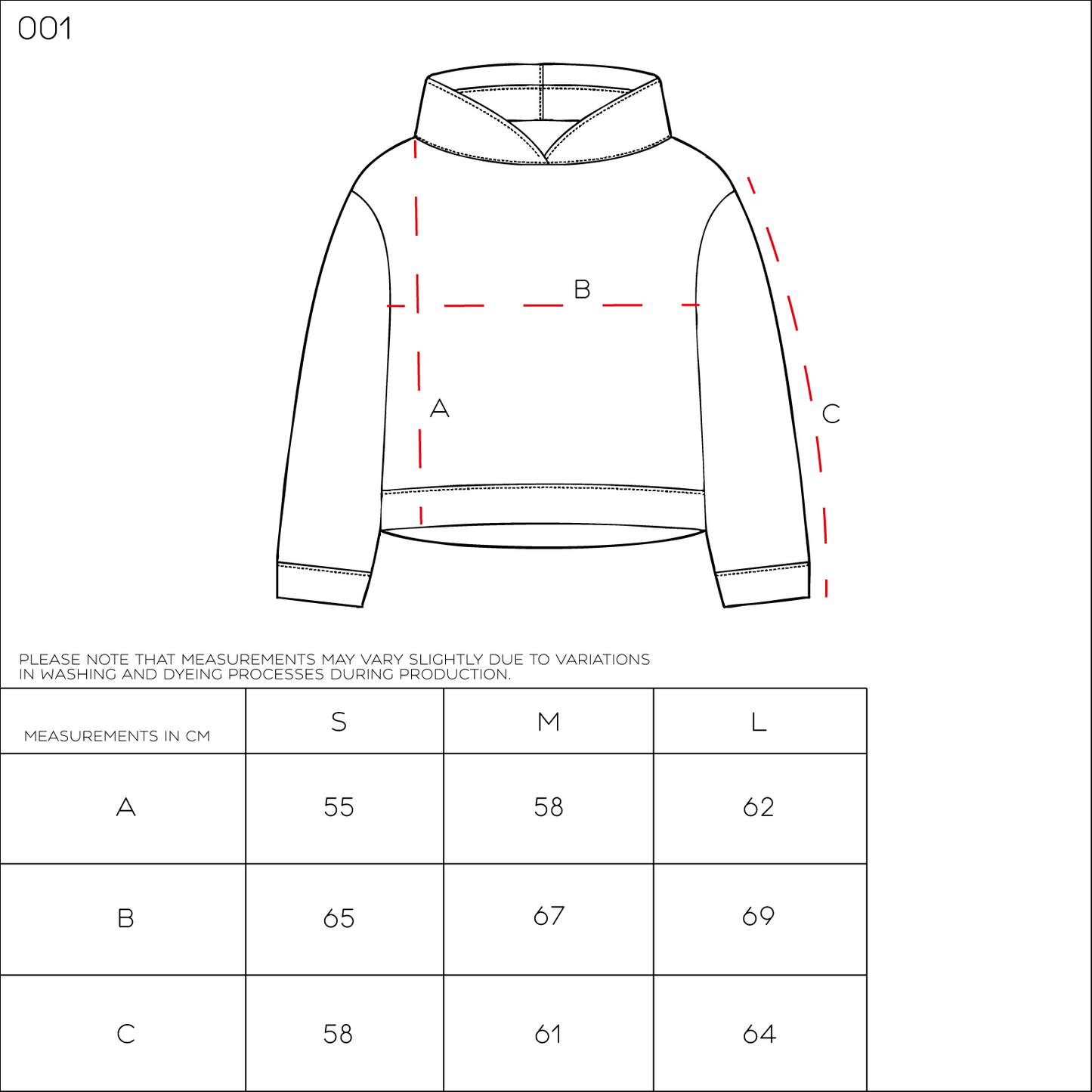 Hoodie boxy dark grey distressed 001