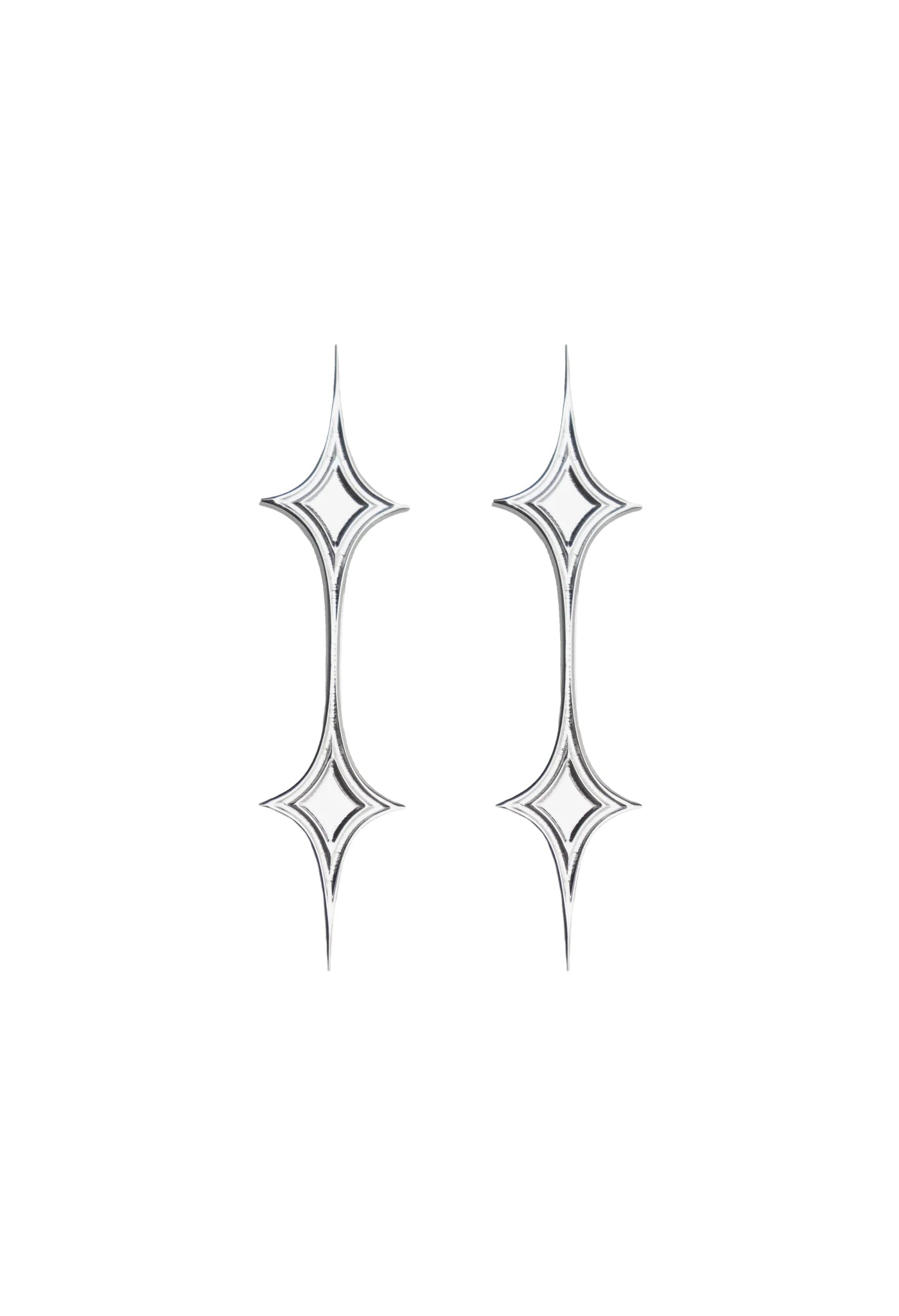 Half-Logo Steel Earrings