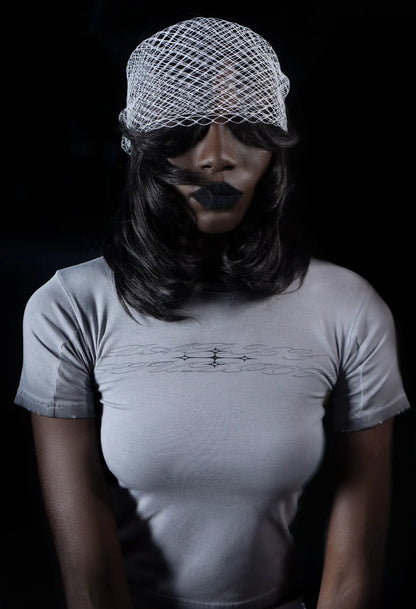 Baby tee Grey Spray-Fade 001