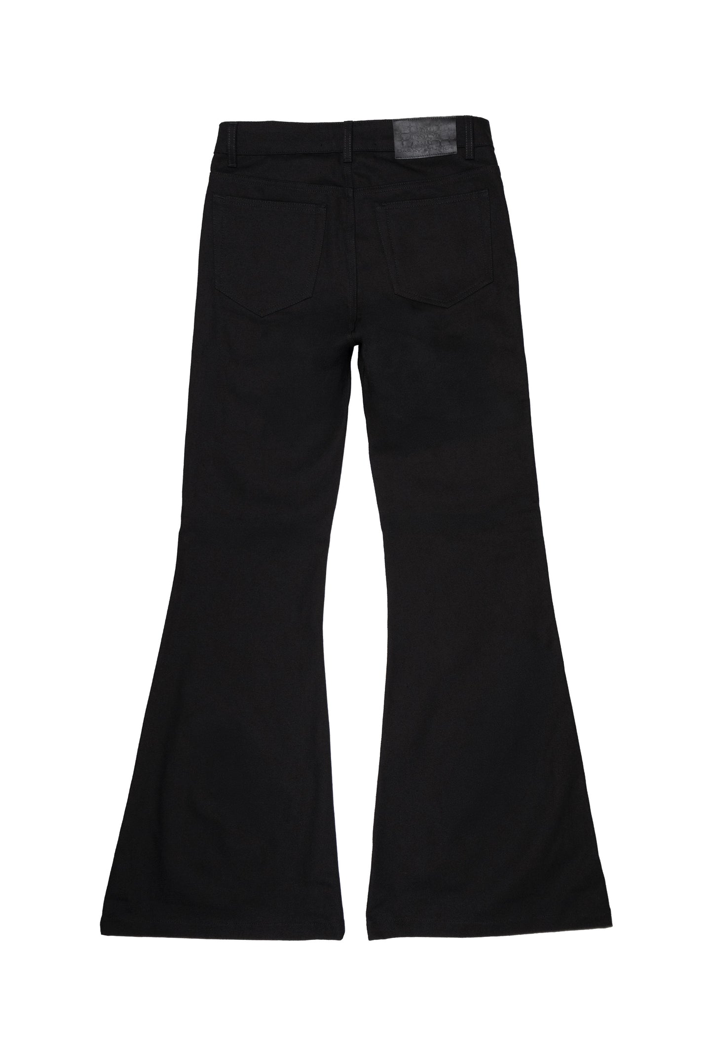 Denim Flared Zipped Black 002