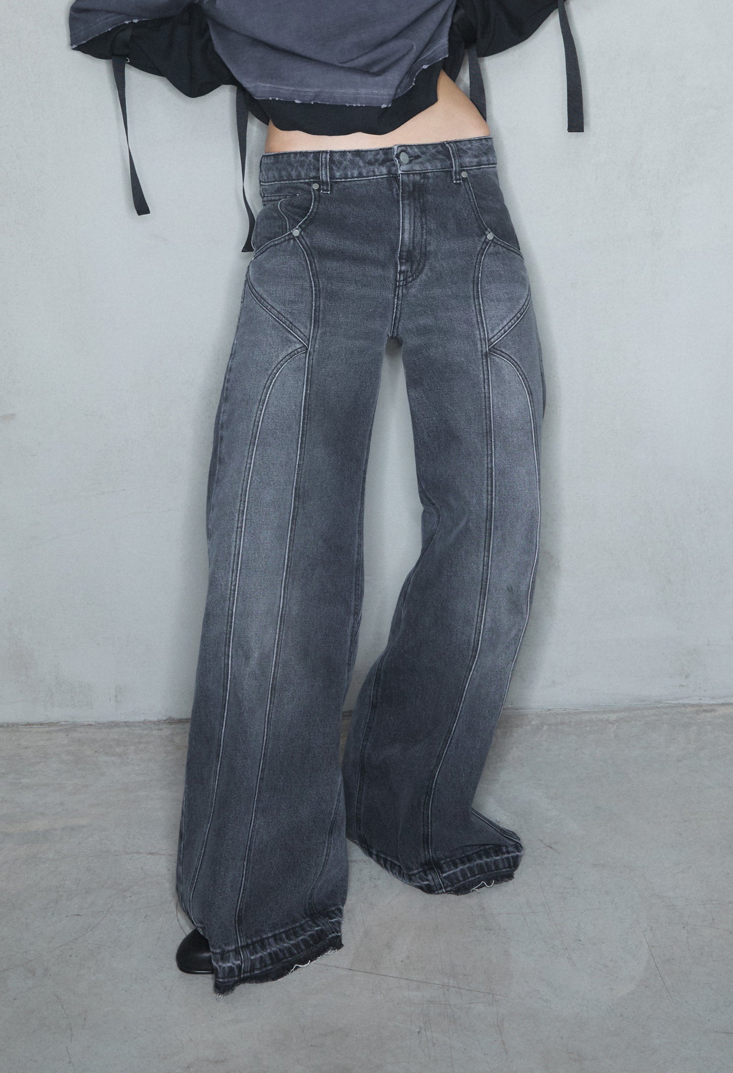 Denim Wide Dark Grey 001
