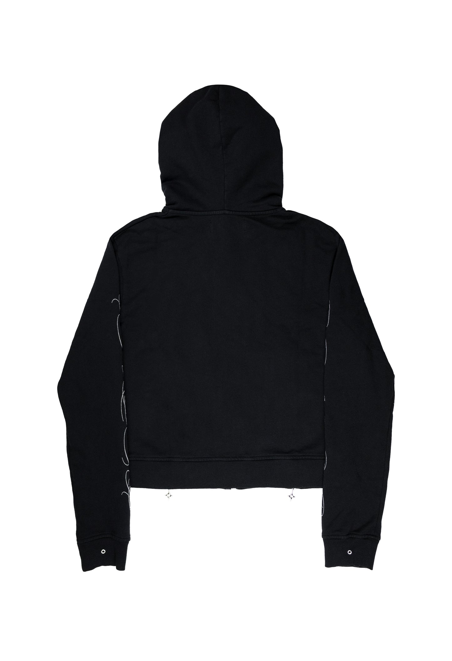 Zip Hoodie Fitted Black 003