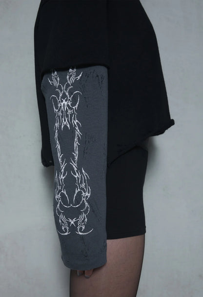 Double Longsleeve Tee Black/Grey 001