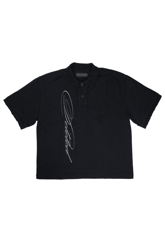 Polo Tee "Deleted" Black 001