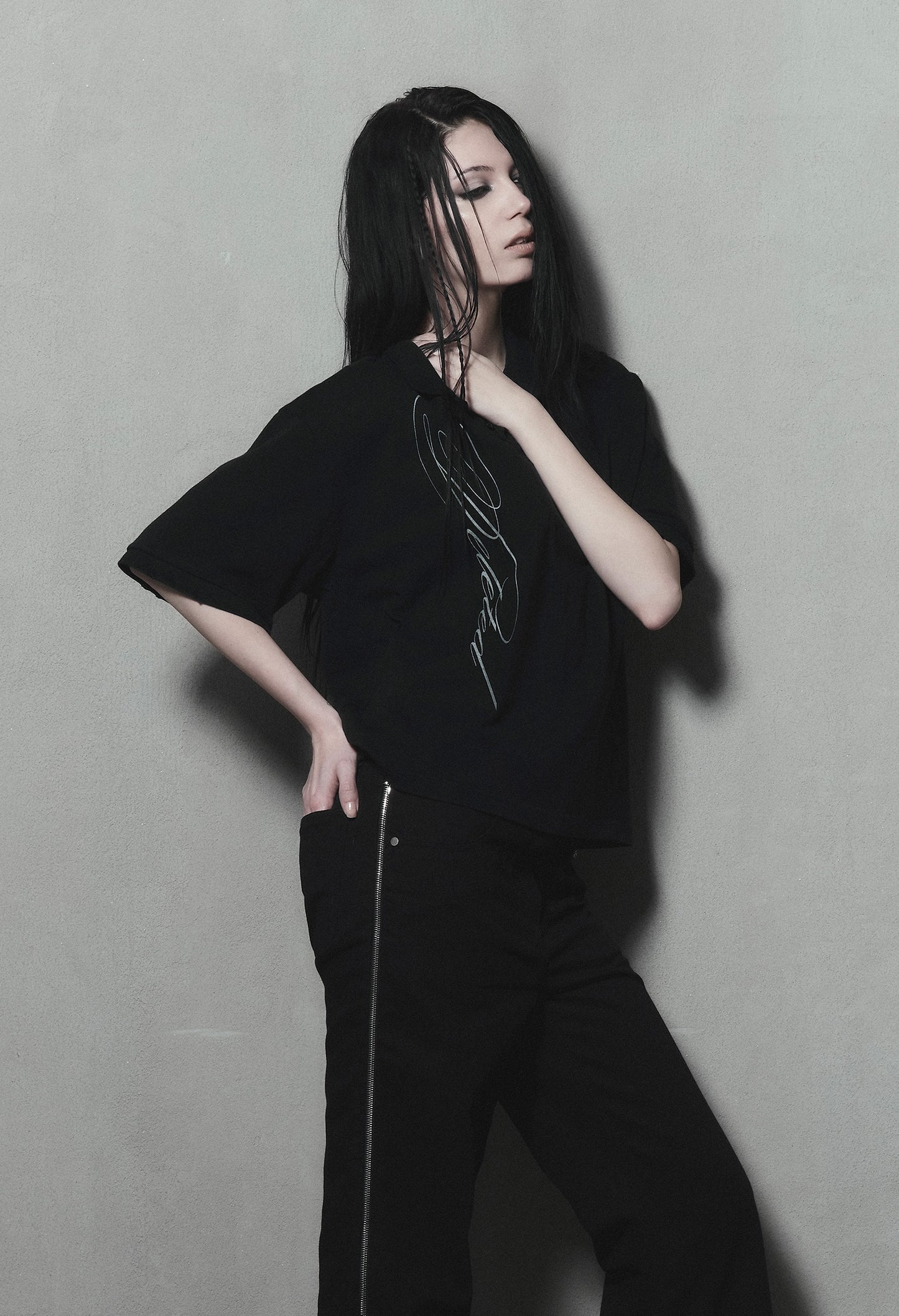 Polo Tee "Deleted" Black 001