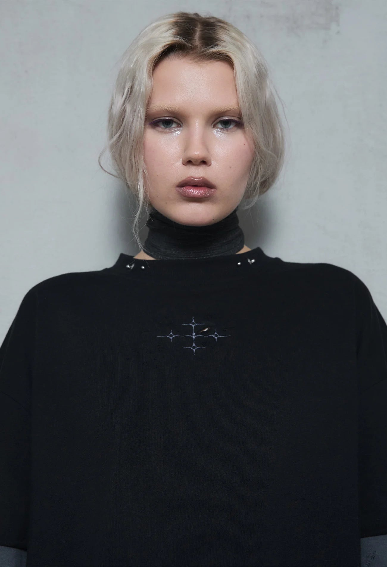 Double Long-Sleeve Tee Black/Grey 001