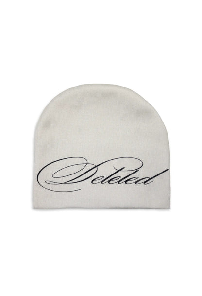 "Deleted" Beanie Optical White 001