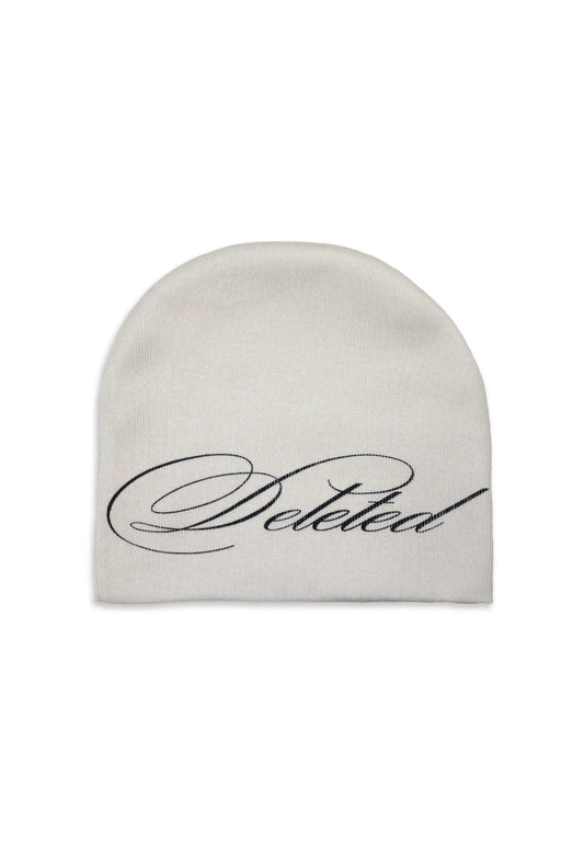 "Deleted" Beanie Optical White 001