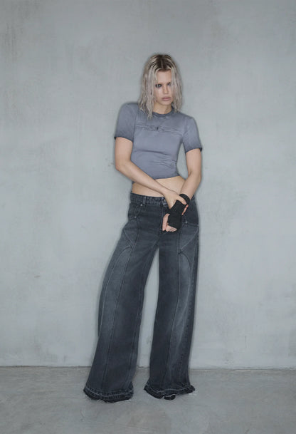 Denim Wide Dark Grey 001