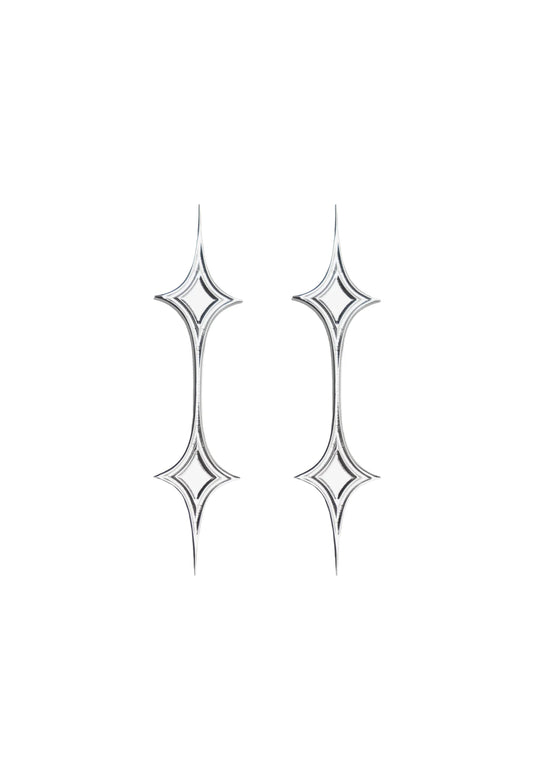 Half-Logo Steel Earrings