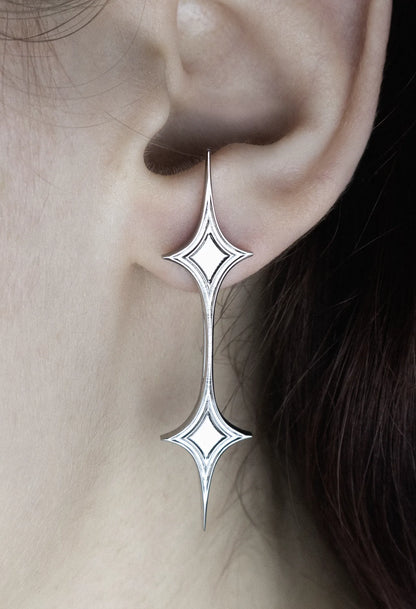 Half-Logo Steel Earrings