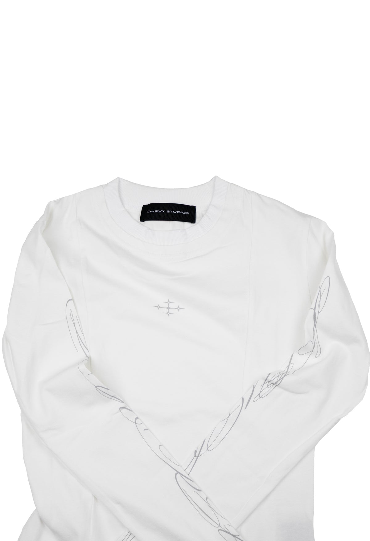 Longsleeve Tee Fitted White 003