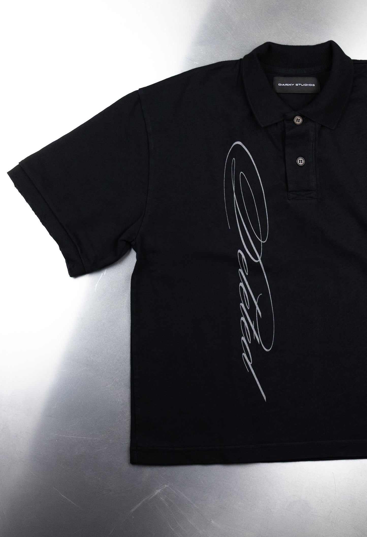 Polo Tee "Deleted" Black 001