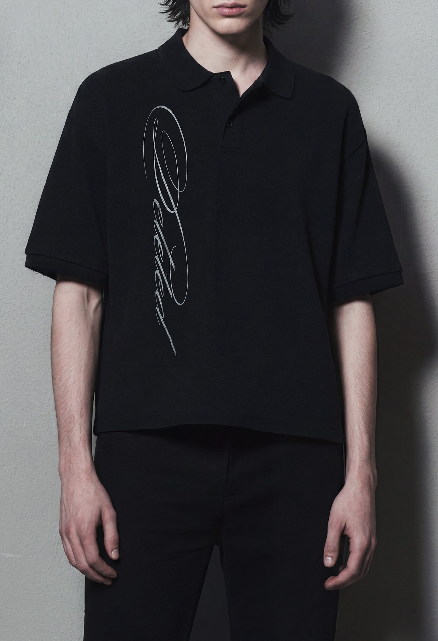 Polo Tee "Deleted" Black 001