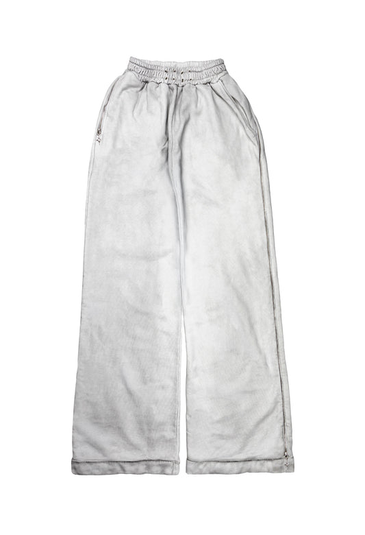 Sweatpants Left Zip White "Dirt" 002