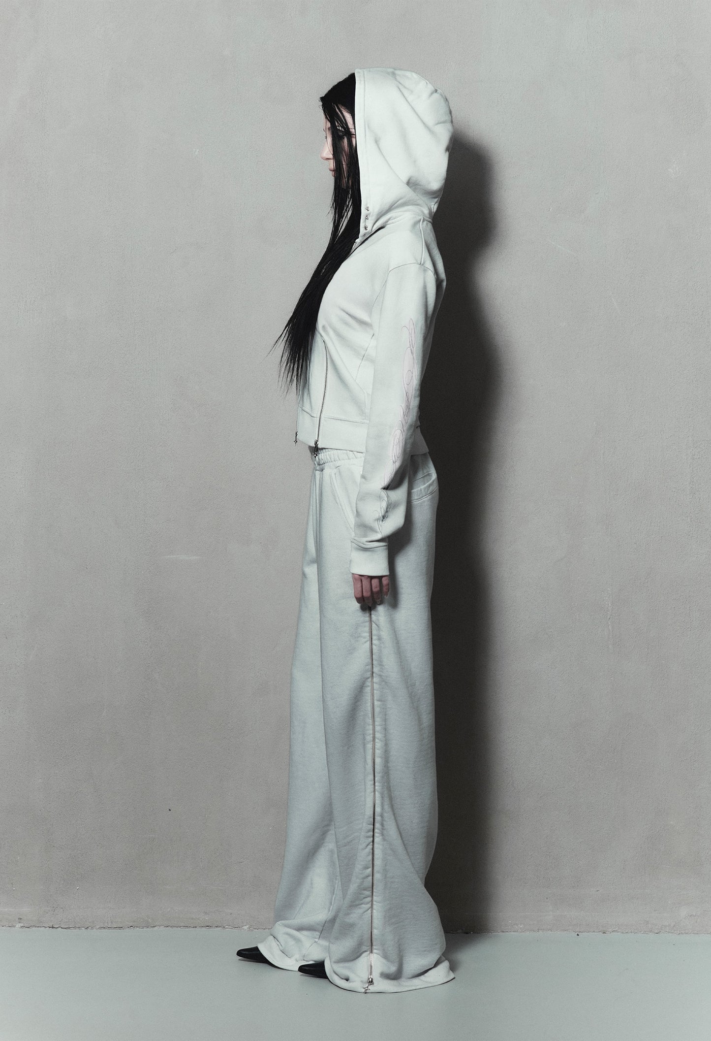 White "Dirt" Set — Hoodie + Sweatpants