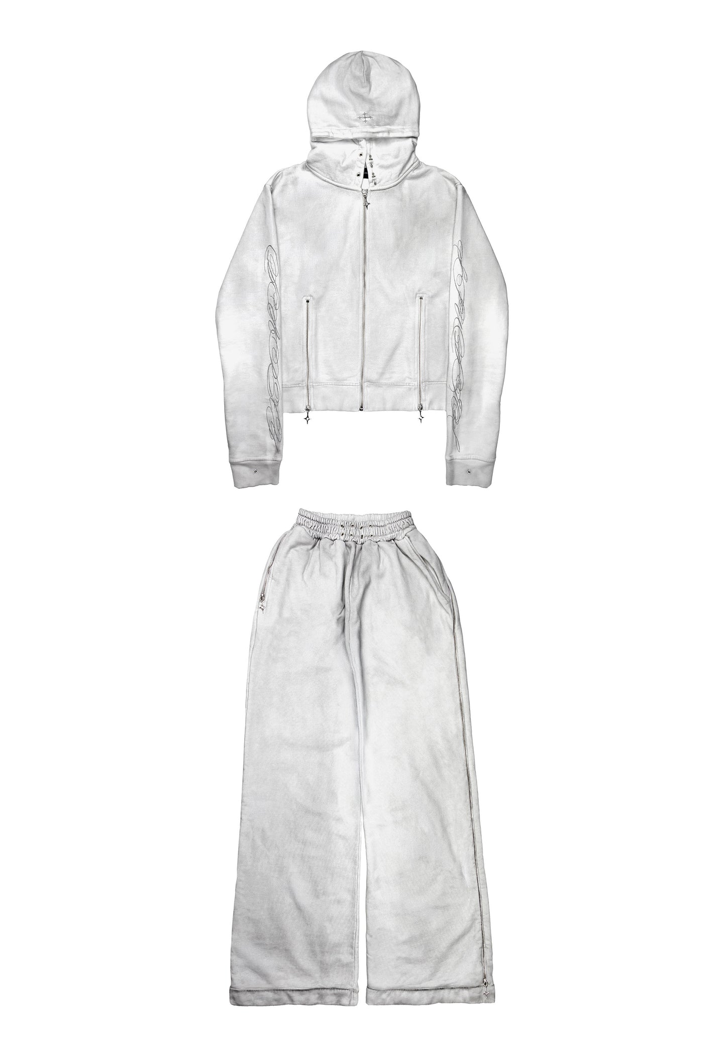 White "Dirt" Set — Hoodie + Sweatpants